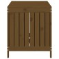 vidaXL Caja de almacenaje jardín madera pino marrón miel 121x55x64 cm vidaXL Caja de almacenaje jardín madera pino marrón miel 121x55x64 cm