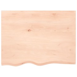 vidaXL Estante de pared madera maciza roble sin tratar 80x60x(2-4) cm