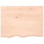 vidaXL Estante de pared madera maciza roble sin tratar 80x60x(2-4) cm vidaXL Estante de pared madera maciza roble sin tratar 80x60x(2-4) cm