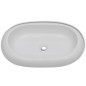 vidaXL Lavabo ovalado de cerámica blanco 63x42 cm vidaXL Lavabo ovalado de cerámica blanco 63x42 cm