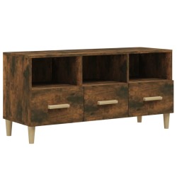 vidaXL Mueble de TV madera contrachapada roble ahumado 102x36x50 cm