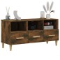 vidaXL Mueble de TV madera contrachapada roble ahumado 102x36x50 cm
