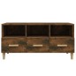 vidaXL Mueble de TV madera contrachapada roble ahumado 102x36x50 cm