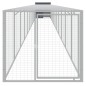 vidaXL Gallinero con corral acero galvanizado gris 110x1221x110 cm vidaXL Gallinero con corral acero galvanizado gris 110x1221x110 cm