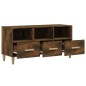 vidaXL Mueble de TV madera contrachapada roble ahumado 102x36x50 cm