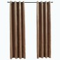 vidaXL Cortinas opacas con anillas 2 uds terciopelo beige 140x225 cm vidaXL Cortinas opacas con anillas 2 uds terciopelo beige 140x225 cm