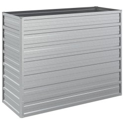 vidaXL Arriate de acero galvanizado plateado 100x40x77 cm
