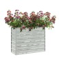 vidaXL Arriate de acero galvanizado plateado 100x40x77 cm vidaXL Arriate de acero galvanizado plateado 100x40x77 cm