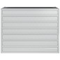 vidaXL Arriate de acero galvanizado plateado 100x40x77 cm vidaXL Arriate de acero galvanizado plateado 100x40x77 cm