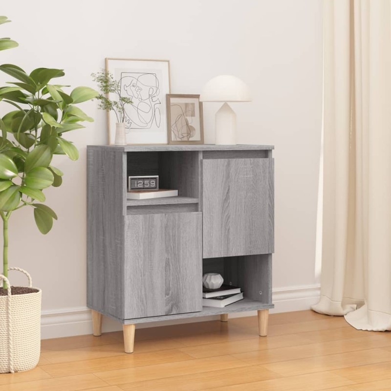 vidaXL Aparador de madera contrachapada gris Sonoma 60x35x70 cm vidaXL Aparador de madera contrachapada gris Sonoma 60x35x70 cm