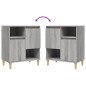 vidaXL Aparador de madera contrachapada gris Sonoma 60x35x70 cm vidaXL Aparador de madera contrachapada gris Sonoma 60x35x70 cm