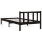 vidaXL Estructura de cama madera maciza pino individual negro 90x190cm vidaXL Estructura de cama madera maciza pino individual negro 90x190cm