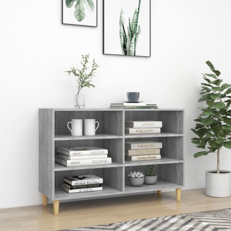 vidaXL Aparador de madera de ingeniería gris Sonoma 103,5x35x70 cm