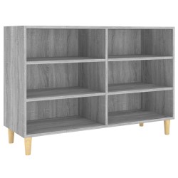 vidaXL Aparador de madera de ingeniería gris Sonoma 103,5x35x70 cm