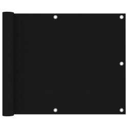 vidaXL Toldo para balcón de tela oxford negro 75x600 cm