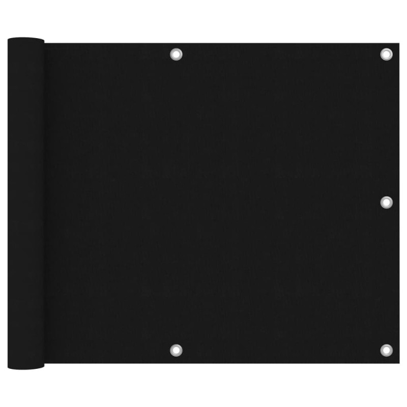 vidaXL Toldo para balcón de tela oxford negro 75x600 cm vidaXL Toldo para balcón de tela oxford negro 75x600 cm