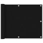 vidaXL Toldo para balcón de tela oxford negro 75x600 cm vidaXL Toldo para balcón de tela oxford negro 75x600 cm