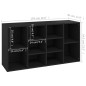 vidaXL Banco zapatero de madera contrachapada negro 103x30x54,5 cm