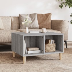 vidaXL Mesa de centro madera contrachapada gris Sonoma 60x50x36,5 cm