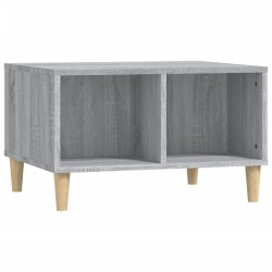 vidaXL Mesa de centro madera contrachapada gris Sonoma 60x50x36,5 cm
