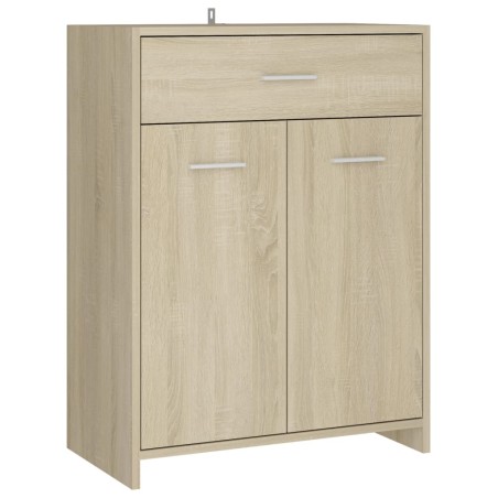 vidaXL Armario de baño madera contrachapada roble Sonoma 60x33x80 cm