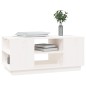 vidaXL Mesa de centro de madera maciza de pino blanco 90x49x40,5 cm vidaXL Mesa de centro de madera maciza de pino blanco 90x49x40,5 cm