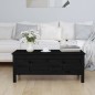 vidaXL Mesa de centro de madera maciza de pino negro 100x50x40 cm vidaXL Mesa de centro de madera maciza de pino negro 100x50x40 cm