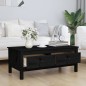 vidaXL Mesa de centro de madera maciza de pino negro 100x50x40 cm vidaXL Mesa de centro de madera maciza de pino negro 100x50x40 cm