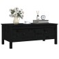 vidaXL Mesa de centro de madera maciza de pino negro 100x50x40 cm vidaXL Mesa de centro de madera maciza de pino negro 100x50x40 cm