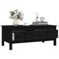 vidaXL Mesa de centro de madera maciza de pino negro 100x50x40 cm vidaXL Mesa de centro de madera maciza de pino negro 100x50x40 cm