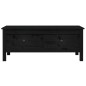 vidaXL Mesa de centro de madera maciza de pino negro 100x50x40 cm vidaXL Mesa de centro de madera maciza de pino negro 100x50x40 cm