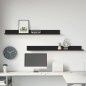 vidaXL Estantes de pared 2 uds madera maciza de pino negro 110x11x9 cm vidaXL Estantes de pared 2 uds madera maciza de pino negro 110x11x9 cm