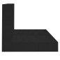 vidaXL Estantes de pared 2 uds madera maciza de pino negro 110x11x9 cm vidaXL Estantes de pared 2 uds madera maciza de pino negro 110x11x9 cm