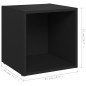 vidaXL Muebles para TV 4 uds madera contrachapada negro 37x35x37 cm vidaXL Muebles para TV 4 uds madera contrachapada negro 37x35x37 cm