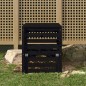 vidaXL Compostador de madera maciza de pino negro 63,5x63,5x77,5 cm vidaXL Compostador de madera maciza de pino negro 63,5x63,5x77,5 cm