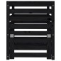 vidaXL Compostador de madera maciza de pino negro 63,5x63,5x77,5 cm vidaXL Compostador de madera maciza de pino negro 63,5x63,5x77,5 cm