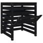 vidaXL Compostador de madera maciza de pino negro 63,5x63,5x77,5 cm vidaXL Compostador de madera maciza de pino negro 63,5x63,5x77,5 cm