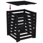 vidaXL Compostador de madera maciza de pino negro 63,5x63,5x77,5 cm vidaXL Compostador de madera maciza de pino negro 63,5x63,5x77,5 cm