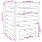 vidaXL Compostador de madera maciza de pino negro 63,5x63,5x77,5 cm vidaXL Compostador de madera maciza de pino negro 63,5x63,5x77,5 cm