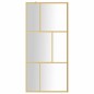 vidaXL Mampara puerta de ducha vidrio transparente ESG dorado 80x195cm vidaXL Mampara puerta de ducha vidrio transparente ESG dorado 80x195cm