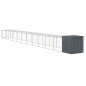 vidaXL Gallinero con corral acero galvanizado gris 110x1221x110 cm vidaXL Gallinero con corral acero galvanizado gris 110x1221x110 cm