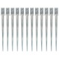vidaXL Picas de tierra 12 uds acero galvanizado plateado 7x7x90 cm vidaXL Picas de tierra 12 uds acero galvanizado plateado 7x7x90 cm