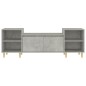 vidaXL Mueble para TV madera contrachapada gris hormigón 160x35x55 cm