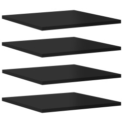 vidaXL Estante estantería 8 uds contrachapada negro brillo 40x40x1,5cm