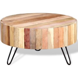 vidaXL Mesa de centro madera reciclada maciza