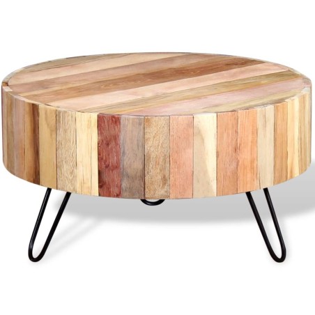 vidaXL Mesa de centro madera reciclada maciza