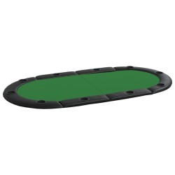 vidaXL Tablero de póquer plegable para 10 jugadores verde 208x106x3 cm