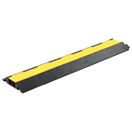 vidaXL Rampas de protección de cable 2 uds 2 canales goma 101,5 cm