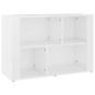 vidaXL Aparador de madera contrachapada blanco brillante 80x30x54 cm vidaXL Aparador de madera contrachapada blanco brillante 80x30x54 cm