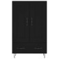 vidaXL Aparador alto madera de ingeniería negro 69,5x31x115 cm